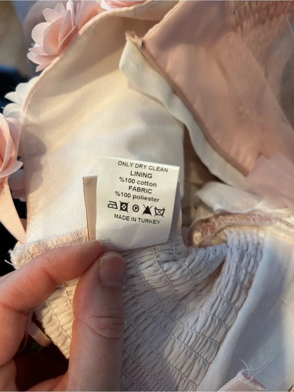 Rose Campanula Blush Pink and White Tulle Party Dress